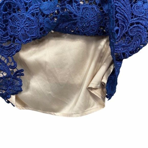 Eliza j royal collection blue lace cocktail dress kate middleton inspired - Picture 4 of 8